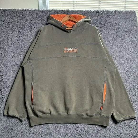 Vintage Y2K Rip Curl Hawaii Surf Hoodie Size Large Skater
